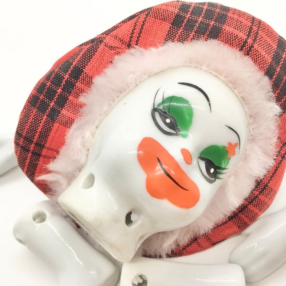 Vintage 90s Ceramic Clown Head Feet Hands Salvaged